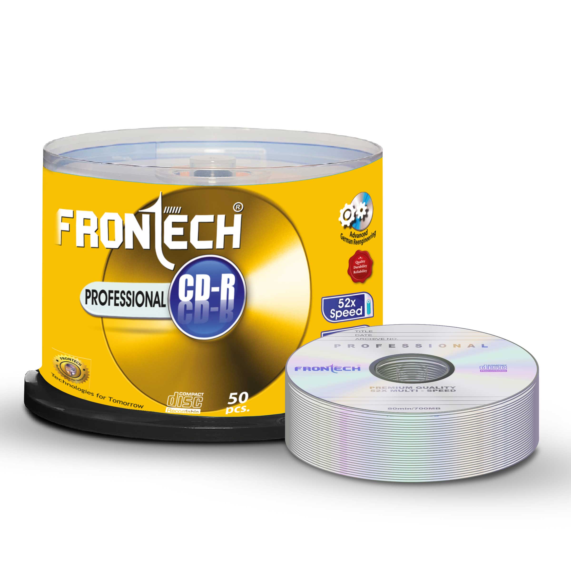 Frontech CDR 700MB Media 80 Mins 52X Speed - Pack of 50 (CDR-0002) Frontech CDR 700MB Media 80 Mins 52X Speed - Pack of 50 (CDR-0002)